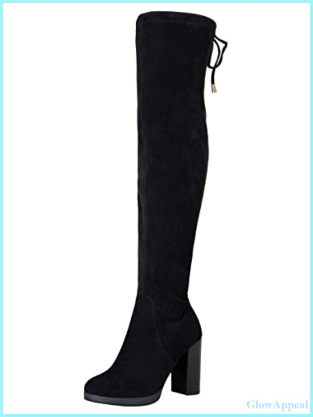 Faux Suede Thigh High Over The Knee Chunky Platform Boots